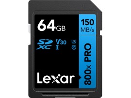 Lexar SDcard 64GB High-Performance 800x PRO UHS-I SDXC Card Up To R 150MB/s LSD0800P064G-BNNNG